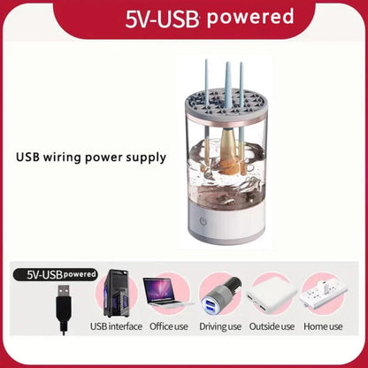 ProClean™ USB Electric Makeup Brush Cleaner – Automatic Quick-Dry Spinner for All Brush Sizes
