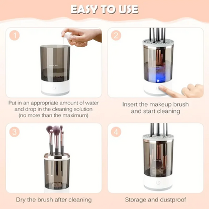 ProClean™ USB Electric Makeup Brush Cleaner – Automatic Quick-Dry Spinner for All Brush Sizes
